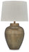 Signature Design Antique Gold Finish Metal Table Lamp (1/CN)