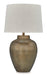 Signature Design Antique Gold Finish Metal Table Lamp (1/CN)