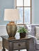 Signature Design Antique Gold Finish Metal Table Lamp (1/CN)