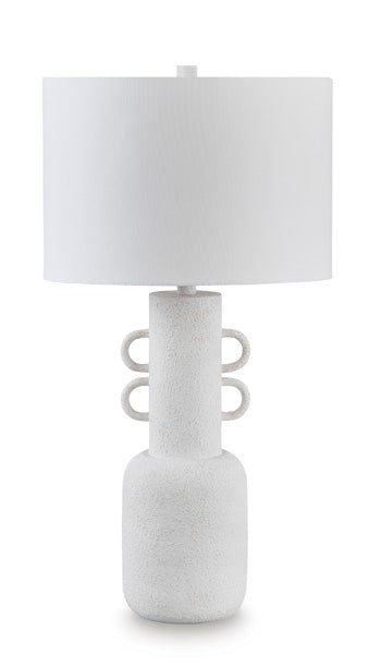 Signature Design Distressed White Metal Table Lamp (1/CN)
