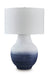 Signature Design White/Navy Metal Table Lamp (1/CN)