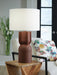 Signature Design Brick Red Metal Table Lamp (1/CN)