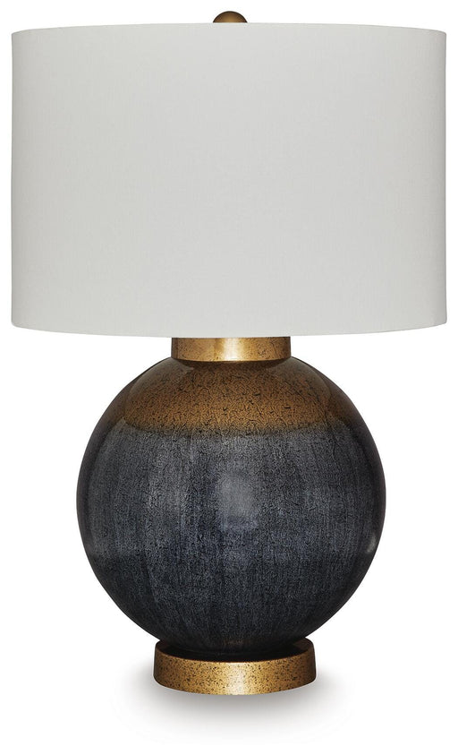 Signature Design Blue/Gold Finish Metal Table Lamp (1/CN)