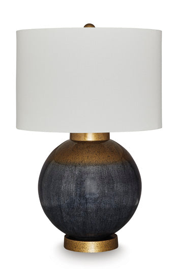 Signature Design Blue/Gold Finish Metal Table Lamp (1/CN)