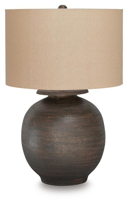 Signature Design Antique Brown Metal Table Lamp (1/CN)
