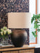 Signature Design Brown/Black Metal Table Lamp (1/CN)