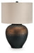 Signature Design Brown/Black Metal Table Lamp (1/CN)