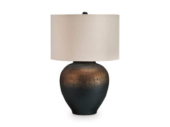 Signature Design Brown/Black Metal Table Lamp (1/CN)