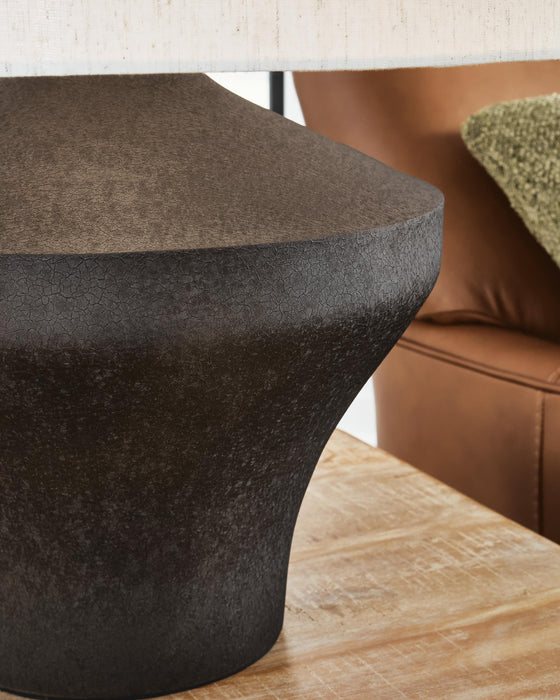 Signature Design Distressed Brown Metal Table Lamp (1/CN)