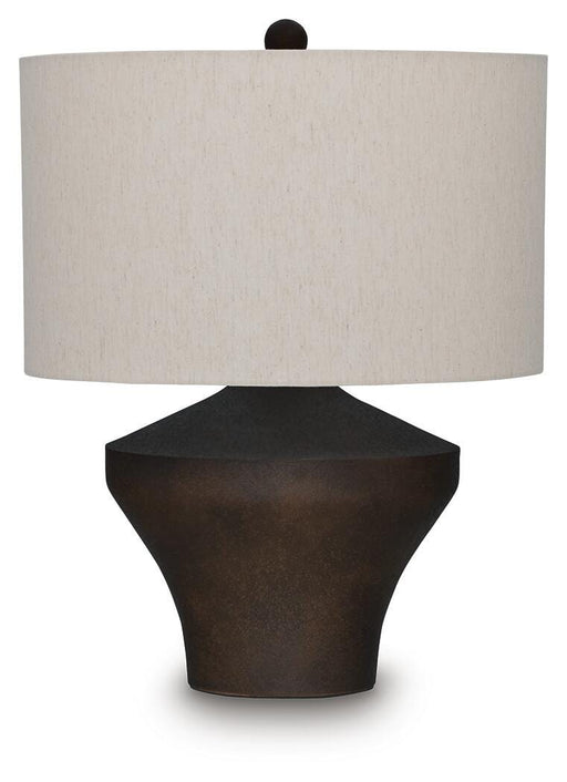 Signature Design Distressed Brown Metal Table Lamp (1/CN)