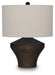 Signature Design Distressed Brown Metal Table Lamp (1/CN)