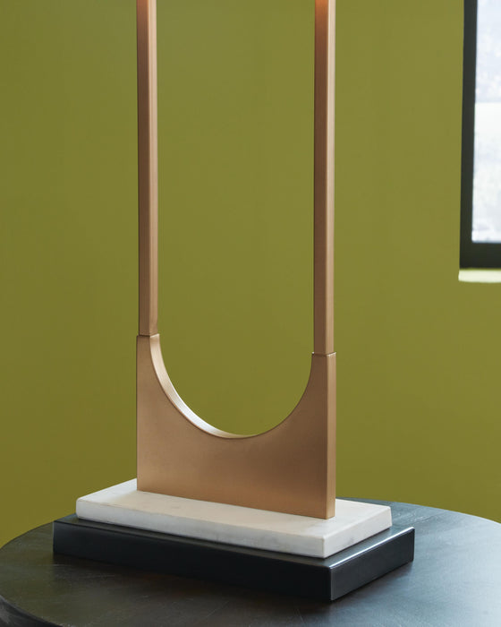 Signature Design Brass Finish Metal Table Lamp (1/CN)