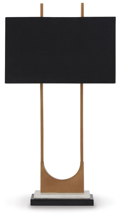 Signature Design Brass Finish Metal Table Lamp (1/CN)
