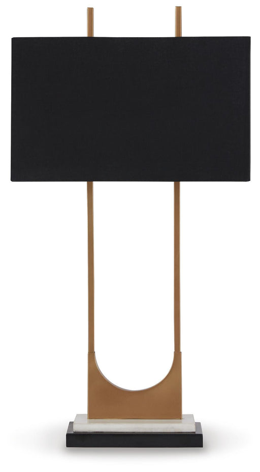 Signature Design Brass Finish Metal Table Lamp (1/CN)