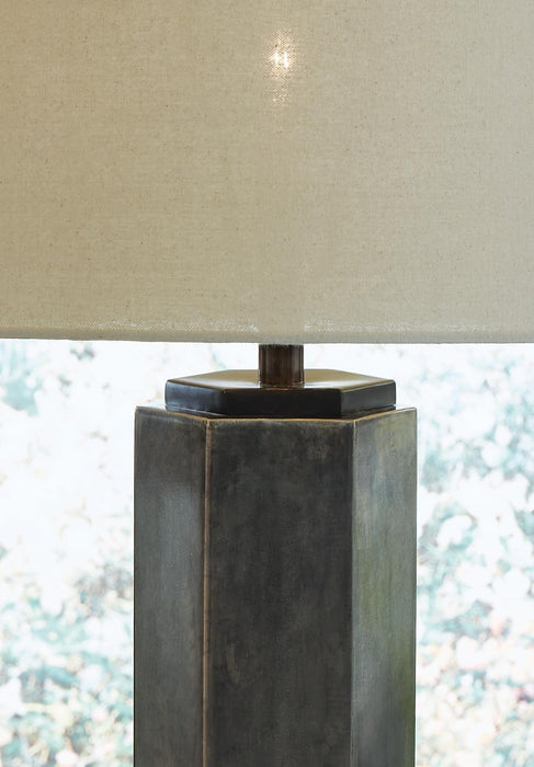 Signature Design Antique Pewter Finish Metal Table Lamp (1/CN)