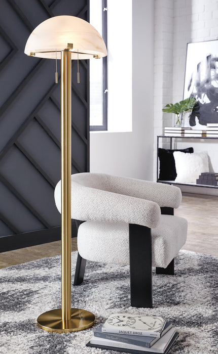 Signature Design Brass Finish Metal Floor Lamp (1/CN)