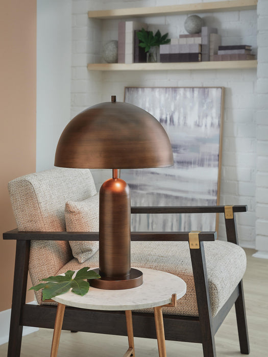 Signature Design Antique Copper Finish Metal Table Lamp (1/CN)