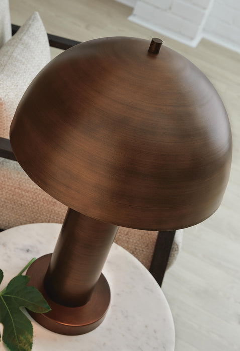 Signature Design Antique Copper Finish Metal Table Lamp (1/CN)