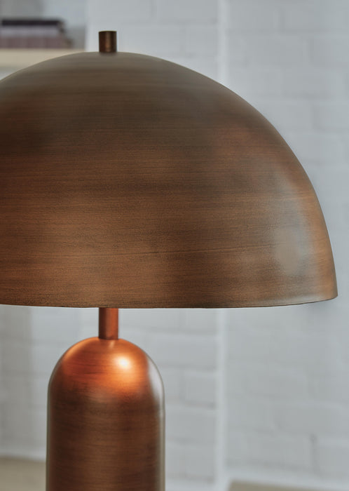 Signature Design Antique Copper Finish Metal Table Lamp (1/CN)