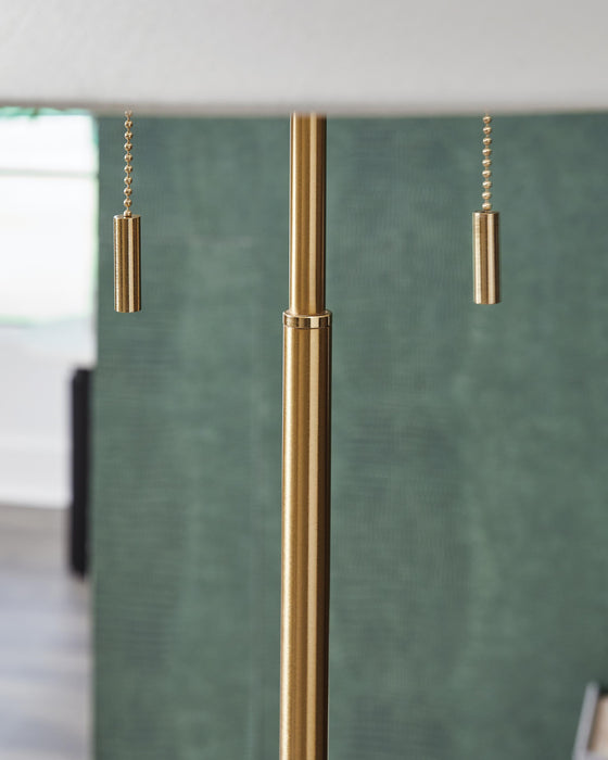 Signature Design Gold Finish Metal Floor Lamp (1/CN)