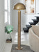Signature Design Antique Gold Finish Metal Floor Lamp (1/CN)