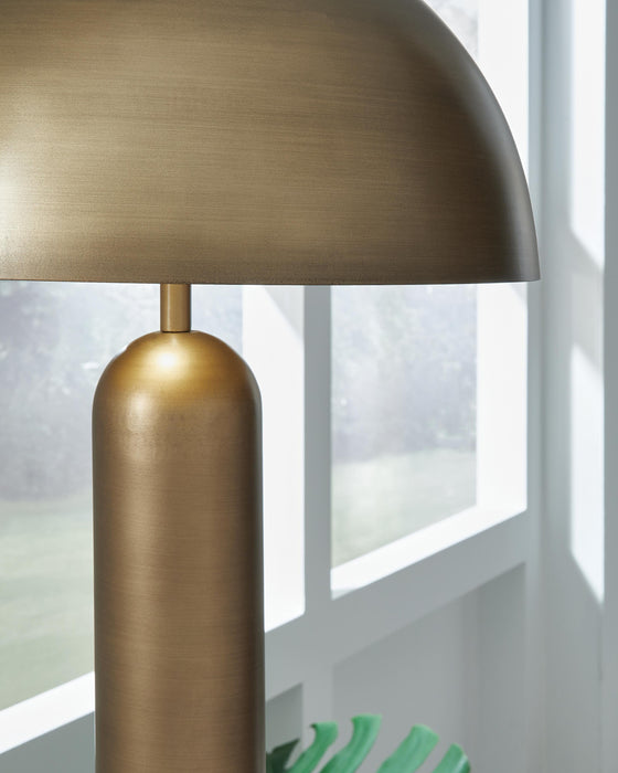 Signature Design Antique Gold Finish Metal Floor Lamp (1/CN)