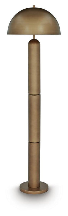 Signature Design Antique Gold Finish Metal Floor Lamp (1/CN)