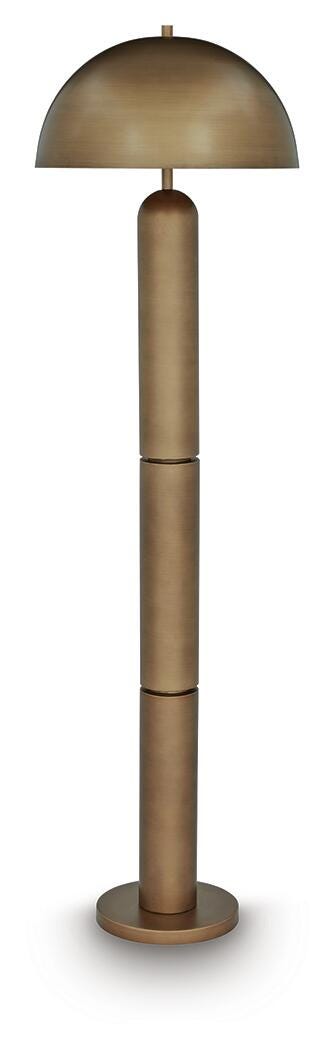 Signature Design Antique Gold Finish Metal Floor Lamp (1/CN)