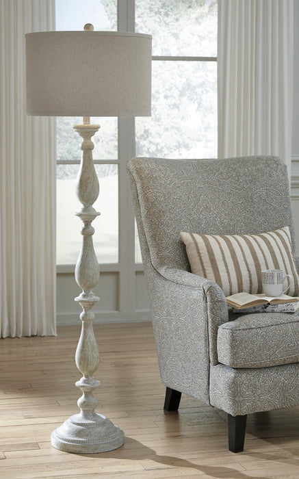 Signature Design Whitewash Poly Floor Lamp (1/CN)