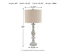 Signature Design Whitewash Poly Table Lamp (2/CN)