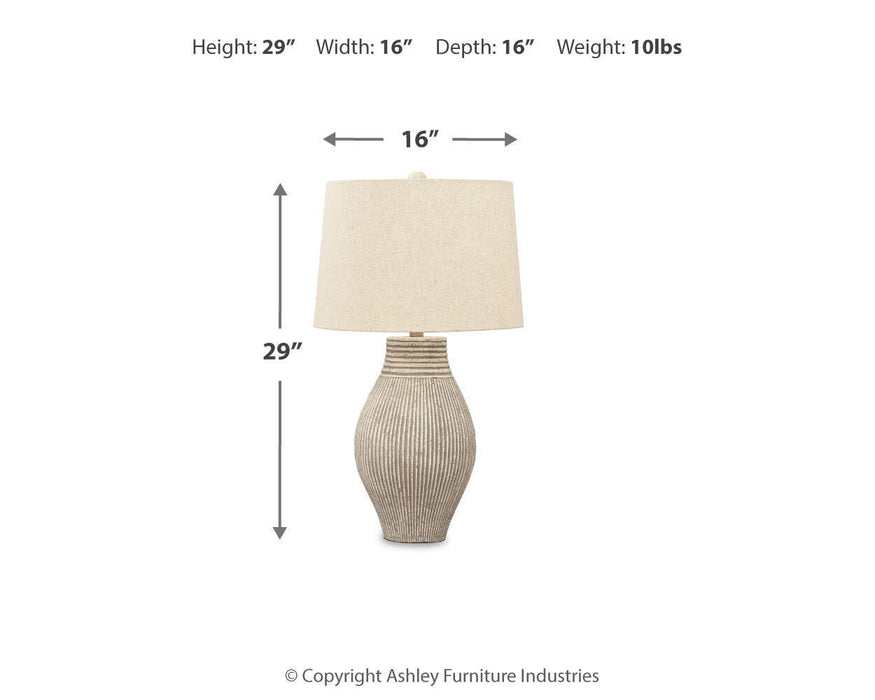 Signature Design Beige Paper Table Lamp (1/CN)