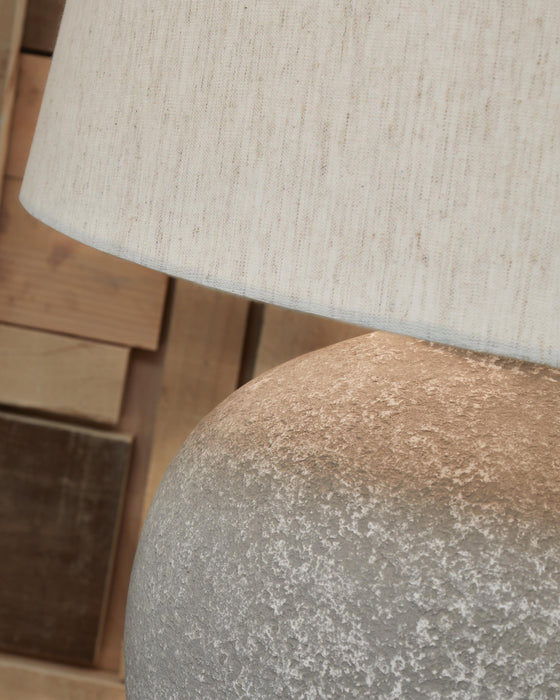 Signature Design Distressed Gray Metal Table Lamp (1/CN)