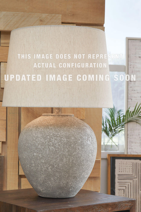 Signature Design Distressed Gray Metal Table Lamp (1/CN)