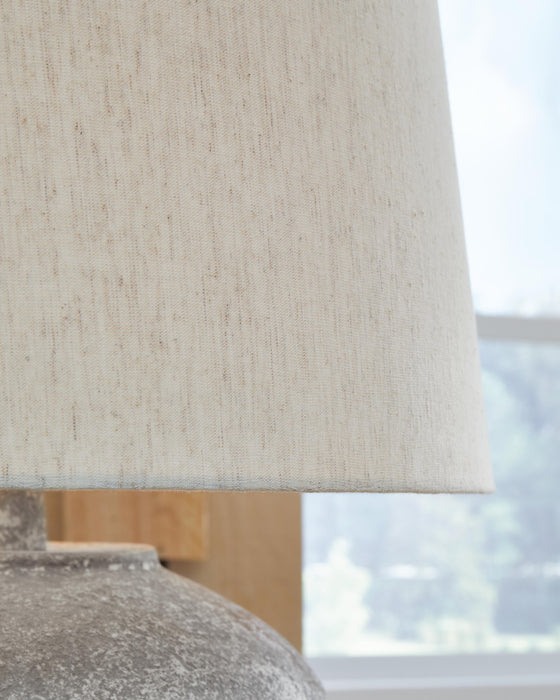 Signature Design Distressed Gray Metal Table Lamp (1/CN)