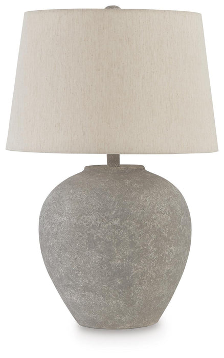 Signature Design Distressed Gray Metal Table Lamp (1/CN)
