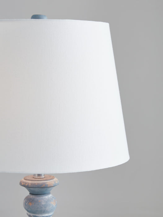Signature Design Antique Blue Terracotta Table Lamp (1/CN)