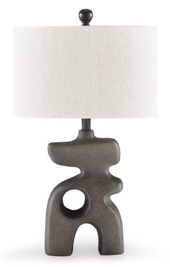 Signature Design Distressed Black Paper Table Lamp (1/CN)