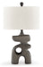 Signature Design Distressed Black Paper Table Lamp (1/CN)