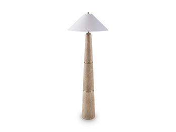Signature Design Brown/Gold Finish Poly Floor Lamp (1/CN)
