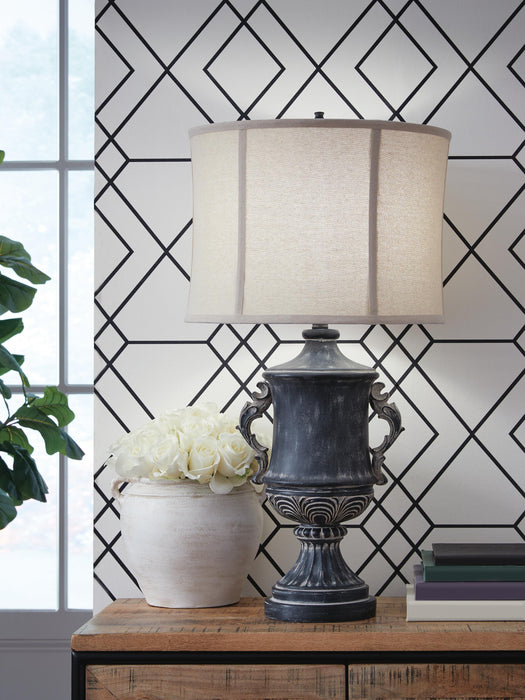 Signature Design Antique Black Poly Table Lamp (1/CN)