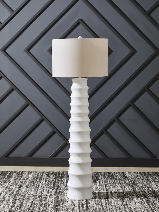 Signature Design White Poly Floor Lamp (1/CN)