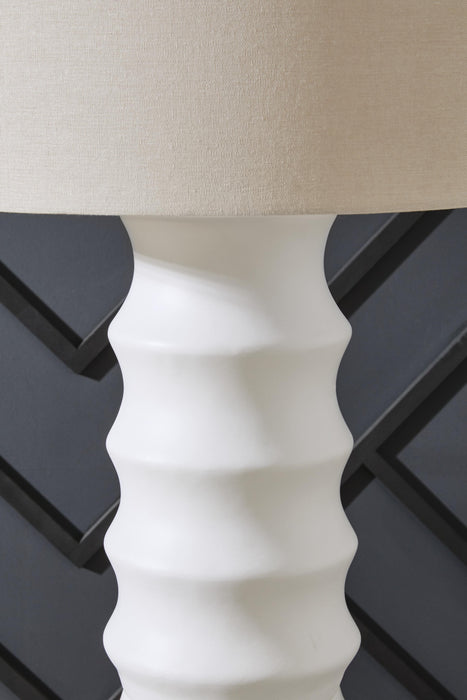 Signature Design White Poly Floor Lamp (1/CN)