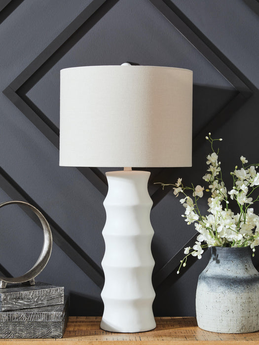 Signature Design White Poly Table Lamp (1/CN)