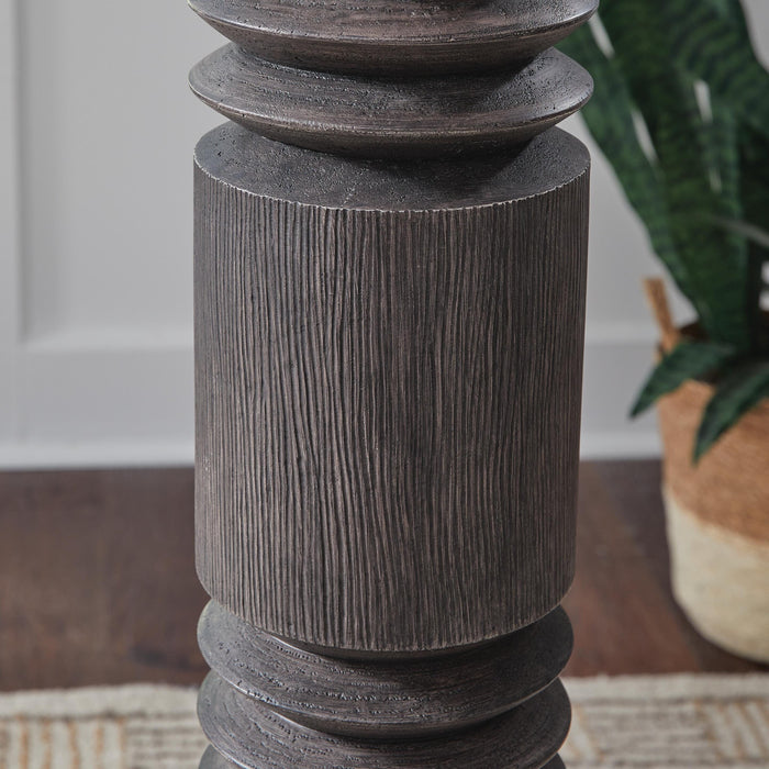 Signature Design Distressed Black Poly Floor Lamp (1/CN)