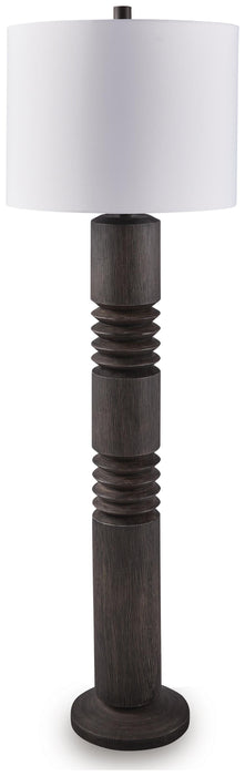 Signature Design Distressed Black Poly Floor Lamp (1/CN)