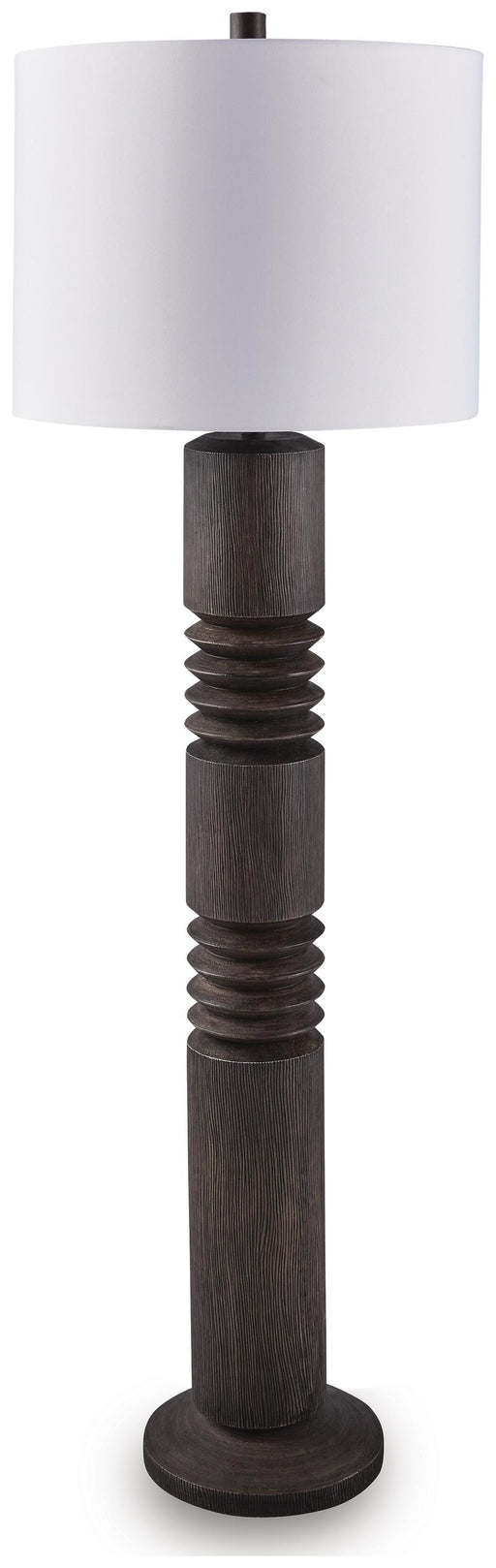 Signature Design Distressed Black Poly Floor Lamp (1/CN)