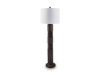 Signature Design Distressed Black Poly Floor Lamp (1/CN)