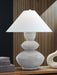 Signature Design Distressed White Poly Table Lamp (1/CN)