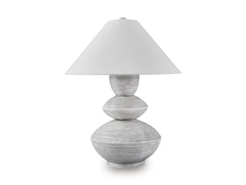 Signature Design Distressed White Poly Table Lamp (1/CN)