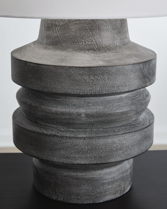 Signature Design Distressed Black Poly Table Lamp (1/CN)
